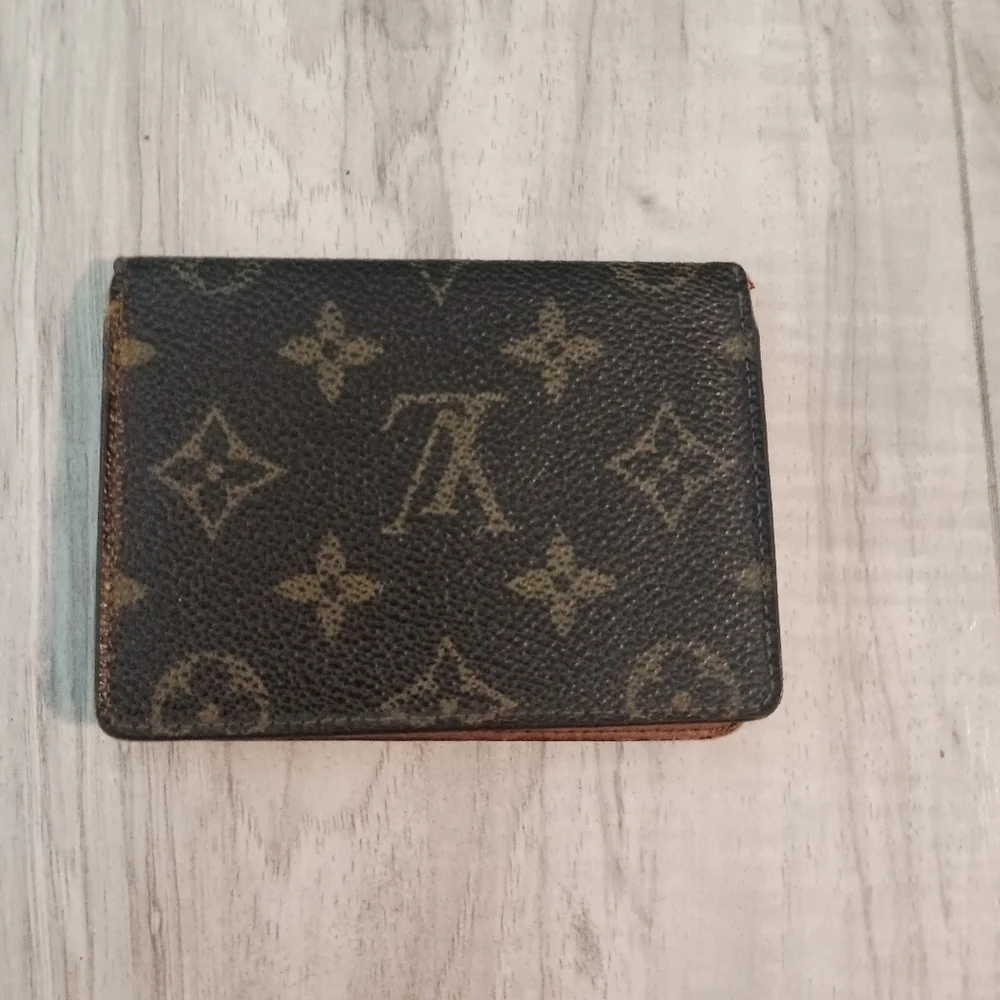 Auth Louis Vuitton Monogram Visible Pass Case Porte 2 Cartes Vertical